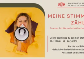 Plakat für die Online-Werkstätten zur GKR-Wahl