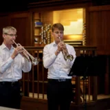 Das Bläserensemble begleitet den Festgottesdienst musikalisch.  Jan-Niklas Behlen - Fotodesign