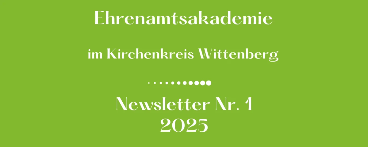 Ehrenamtsakademie 2025 Newsletter 1